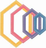 Sizzix Framelits Die Set Fanciful Belinda Stitched Hexagons 10pcs