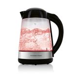 GOURMETmaxx Glazen waterkoker LED-kleurverandering 1,7l 2200W zwart/roestvrij staal