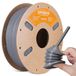 TPU filament pour imprimantes 3D - TPU A90 - 1,75 mm, flexible - Shore 90A - tolérance ±0,03 mm - bobine de 1 kg - Gris