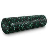 ProsourceFit Schuimrollen met hoge dichtheid, 61 cm lang, stevig, atletisch massagegereedschap voor het hele lichaam, voor rugstrekken, yoga, pilates, spierherstel na de training, zwart/groen
