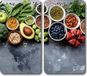 Kesper Set van 2 glazen snijplanken, gesatineerd glas, 50 x 28,5 cm, Avocado