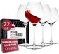 Ensemble de 4 verres à vin en cristal, idéal pour le vin rouge et le vin blanc