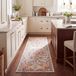 Safavieh Madison Boho vloerkleed, laagpolig, beige en oranje, 76 x 183 cm