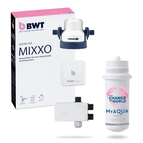 BWT MIXXO Starter Kit "Taste" | Ondertafel waterfilter | Eenvoudige installatie onder de gootsteen | Waterfilter tegen kalk | Kalkfilter kraan voor keuken | Waterzuiveraar Drinkwater | Filterpatroon