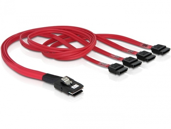 DeLOCK Cable mini SAS 36pin to 4x SATA