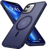 Selected by GSMpunt.nl Hoesje Geschikt voor Apple iPhone 12 / 12 Pro - Compatibel met MagSafe - Matte Beschermhoes - Back Cover met Magneet - Geschikt voor Draadloos Opladen met Magnetische Ring - Blauw
