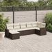 Maison Exclusive - Ensemble de jardin, 7 pièces, avec coussins, marron, en polyrotin