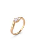 Elli - Ring met Steentjes Dames Ovaal Zirkonia Diamantgeslepen Wit 925 Sterling Zilver