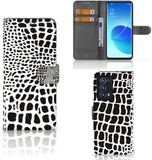 B2Ctelecom OPPO Reno 6 Pro Plus 5G Telefoonhoesje met Pasjes Slangenprint