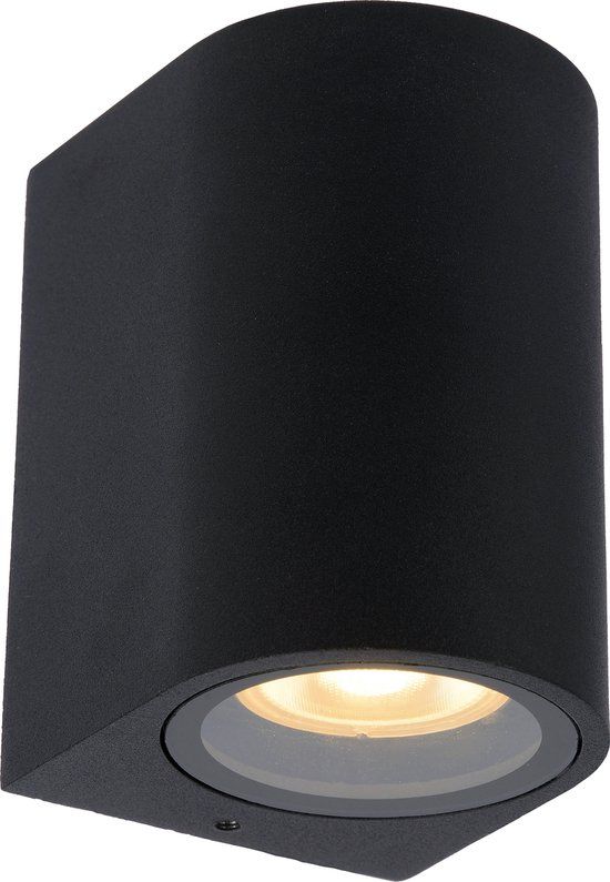 Lucide ZARO - Outdoor Wall Spot - GU10 - Black - Dimmable