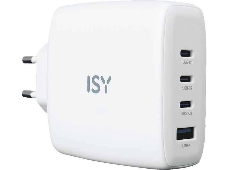 ISY Oplader Gan 140W Wit (IAC-5140-WT)