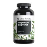 Ingrédients naturels Bisglycinate de magnésium – Magnésium chélaté – 180 capsules – 300 mg de magnésium par jour