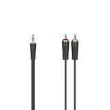 Hama 00200721 audio kabel 5 m 3.5mm 2 x RCA Zwart