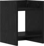 vidaXL Plantenstandaard Zwart eiken 30 x 30 x 40 cm Bewerkt hout