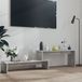 Maison Exclusive - Meuble TV aspect béton, gris, 180x30x43 cm, en panneau de fibres de bois
