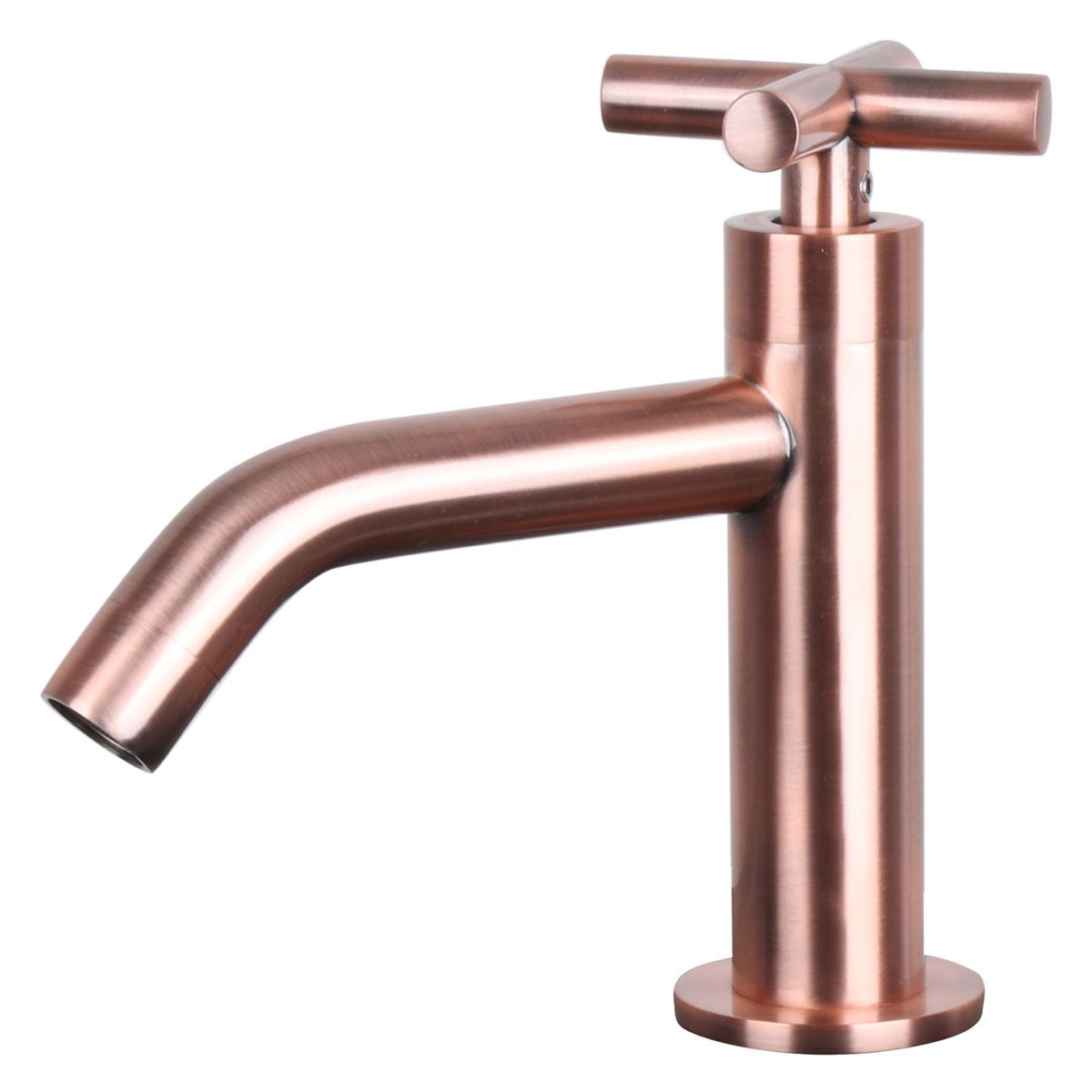 Differnz Fonteinkraan Mix Geborsteld Koper Kruisgreep - Messing - 8712793553466