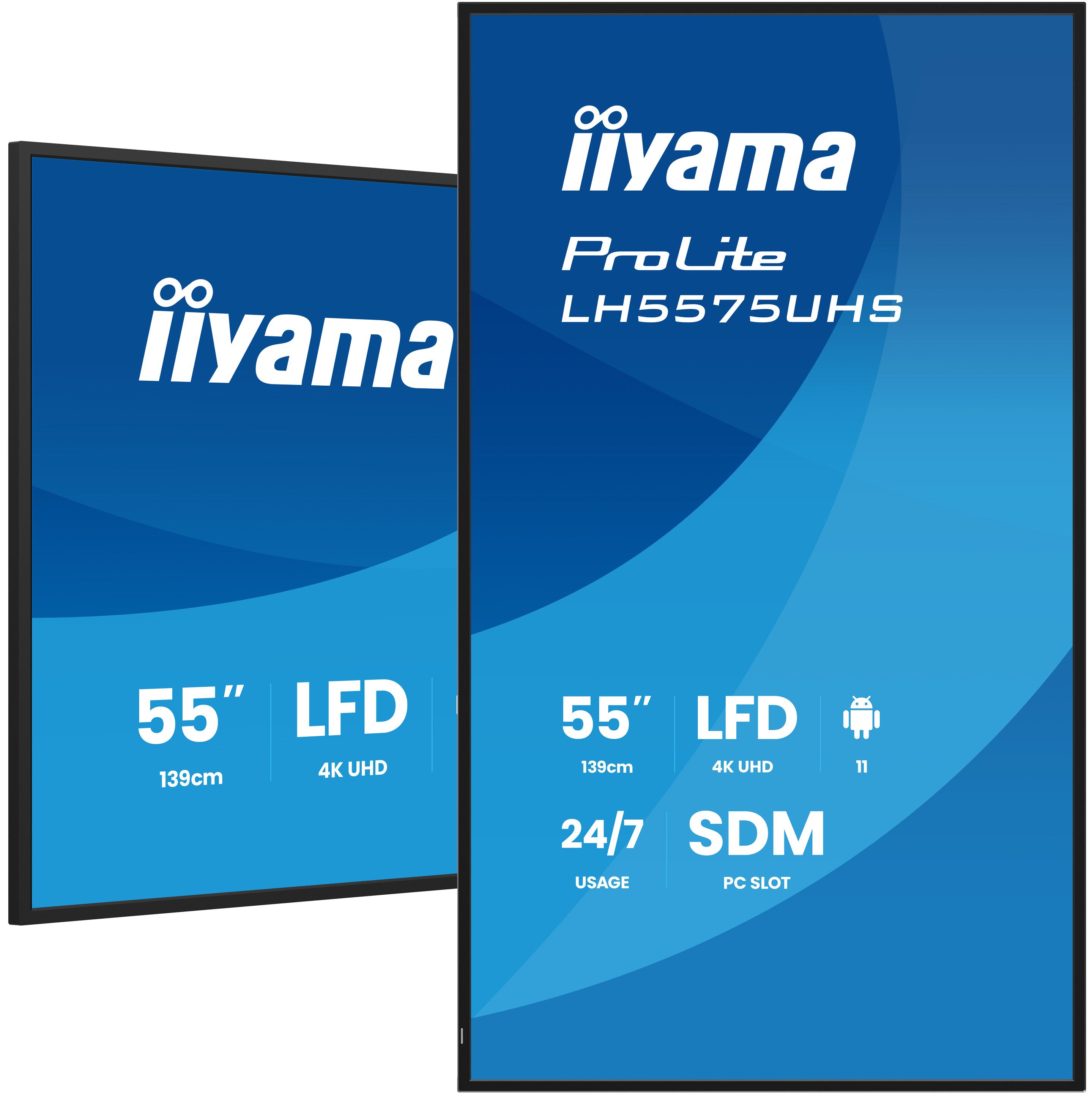 iiyama LH5575UHS-B2AG Digitale signage flatscreen 54.6" 4K Ultra HD Zwart