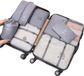 Unyqoos Packkubus-set, 8-delig reisset voor koffers, kleding, schoenen en toilettas, grijs, maat L