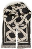 b.young BYWAZONE SCARF Dames Sjaals Polyester Zebraprint BLACK/WHITE HONEYCOMB