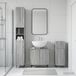 Maison Exclusive Ensemble de meubles de salle de bain exclusif - 3 pièces - Modèle ZWOLLE, finition gris Sonoma