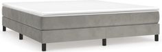 vidaXL Boxspringbed Lichtgrijs Fluweel 160x200 cm