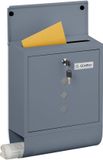 Merkloos Relaxdays Brievenbus met slot - 38 x 31 x 14 cm - metaal - 4 sleutels - antraciet