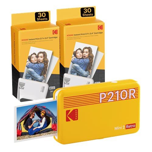 Kodak P210R Mini 2-fotoprinter voor smartphone - Geel