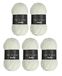 Wollbiene Softy Chenillewol, breiwol, 5 x 100 gram, babywol, 500 gram wol, super volumineus (crèmewit 02)