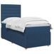 vidaXL Boxspringbed met matras en hoofdeinde, blauw, 90 x 200 cm, stof
