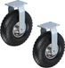 Merkloos Relaxdays bokwiel luchtband - set van 2 - 3.00-4 - tot 120 kg - zwart-zilver
