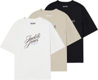 JACK&JONES JORINWOOD TEE SS CREW NECK FST 3PK MP Heren T-shirts M Katoen 3 stuks