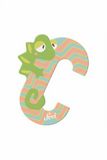 Sevi Houten Letter C Kameleon Multicolor