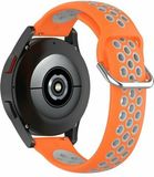 By Qubix - Siliconen sportbandje met gesp - Oranje + grijs - Geschikt voor Xiaomi Mi Watch / Xiaomi Watch 2 / Xiaomi Watch S1 / S2 / S3 / S4 (47mm)