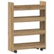 VidaXL Trolley de rangement étroit 4 niveaux bois traité chêne artisanal