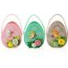 Non-branded 3x Felt Easter basket to fill - Easter egg giveaway - Easter nest decoration - 18x16cm