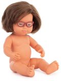 Miniland Europese Babypop Met Syndroom Van Down En Een Bril 38 Cm Veelkleurig Kinderen