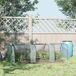 Serre Aluminium, Trois Portes Sectionnelles, Structure Acier, Transparente, 295 x 100 x 80 cm