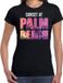Bellatio Decorations Sunset at Palm Beach Dames T-shirt Zwart Katoen XS