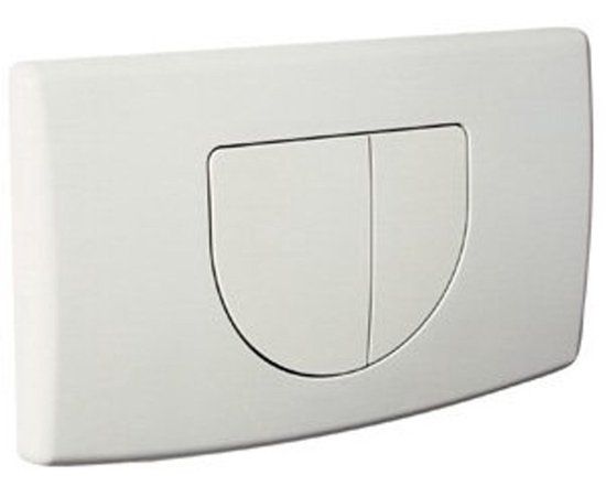 Plieger Spring bedieningsplaat - frontbediening - dubbele spoeltechniek - wit