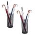 Mind Reader Network Collection Paraplustandaard, set van 2, capaciteit van 12 paraplu's, entree-organizer, sterke versterkte rand en basis, metalen gaas, 26 x 26 x 49,5 cm (l x b x h), zwart