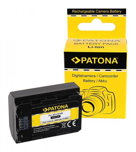 Patona NP-FZ100 Accu voor Systeemcamera's - 1600 mAh - Li-Ion