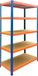 Merkloos / Sans marque Relaxdays Stellingkast - 180x100x30cm - tot 875 kg - blauw-oranje