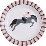 Santex Feest wegwerpbordjes - paarden thema - 10x stuks - 23 cm