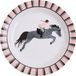 Santex Feest wegwerpbordjes - paarden thema - 10x stuks - 23 cm
