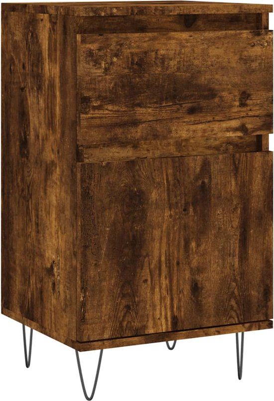 vidaXL Dressoir 40x35x70 cm bewerkt hout gerookt eikenkleurig
