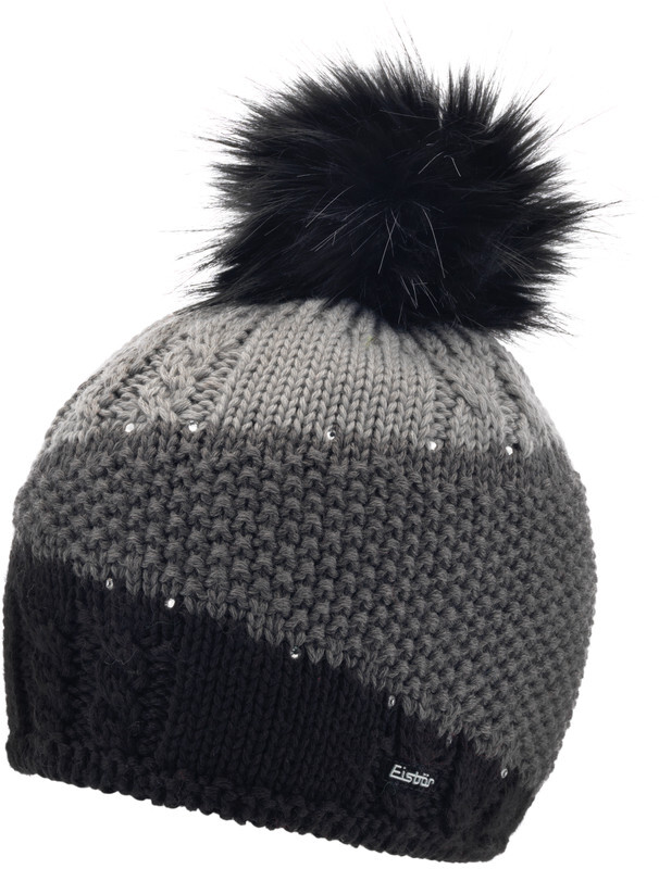 Eisbär Eden Lux Crystal Pet Dames, black/anthracite/grey mottled One Size 2019 Mutsen