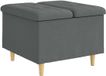vidaXL Ottoman met opbergruimte Donkergrijs 60 x 60 x 45 cm Stof