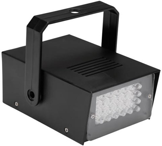 HQ Power MINI STROBOSCOOP MET WITTE LEDs 24 LEDs OP BATTERIJEN (HQPL10001