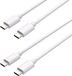 Just in Case USB-C naar USB-C Kabel - 75cm - Wit - 2 stuks