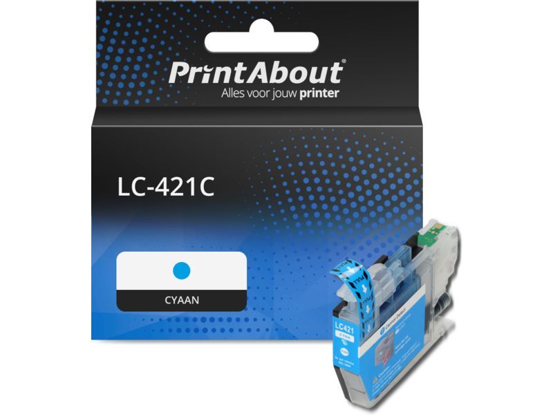 PrintAbout Inktcartridge LC-421C Cyaan